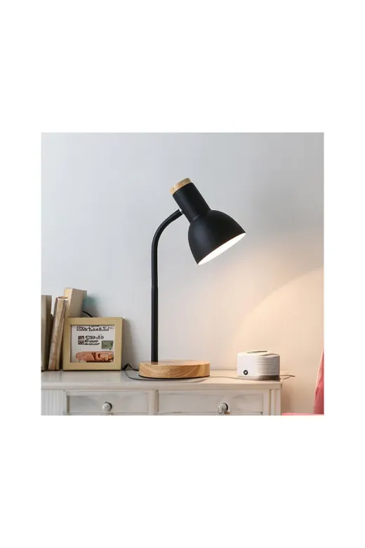 Petrix P 34614 34614 Ahşap Tabanli Masa Lambasi Siyah