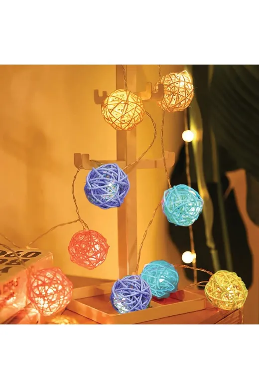Petrix PDG2354 G2354 Rattan Mini Top String Light