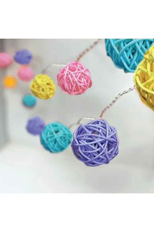 Petrix PDG2354 G2354 Rattan Mini Top String Light