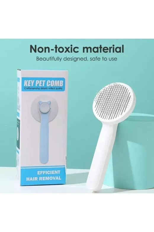 Petshop Key Pet Comb Kulaklı Lüx Basmalı Evcil Hayvan Tarağı 4320240000101