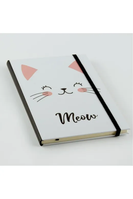 Peyless PY008007228 Marka: Kedi Figürlü Özel Tasarım Defter Renk:beyaz Kategori: Defterler