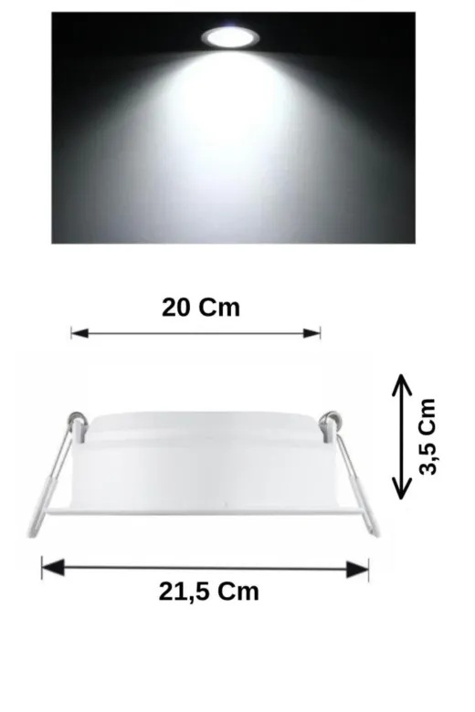 Philips 15377002 23.5W 6500K Beyaz Işık 2550Lm Meson Led Spot Armatür 215Mm Dış, 200Mm Delik Çapıdır