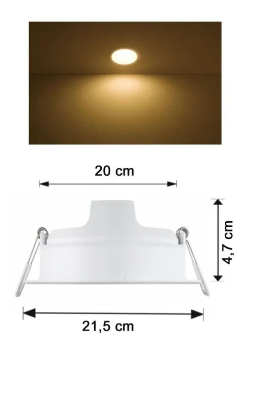 Philips 15377260 23.5W 3000K Gün Işıgı (Sarı Işık) Meson 2550Lm Led Spot Armatür 215Mm Dış, 200Mm Delik Çapıdır