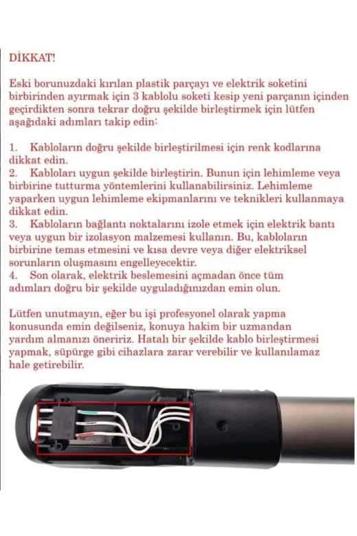 Philips 56468444219 Için Xc 8349 Speedpro Max Aqua Plus Kablosuz Şarjlı Dikey Süpürge Boru Tamir Seti