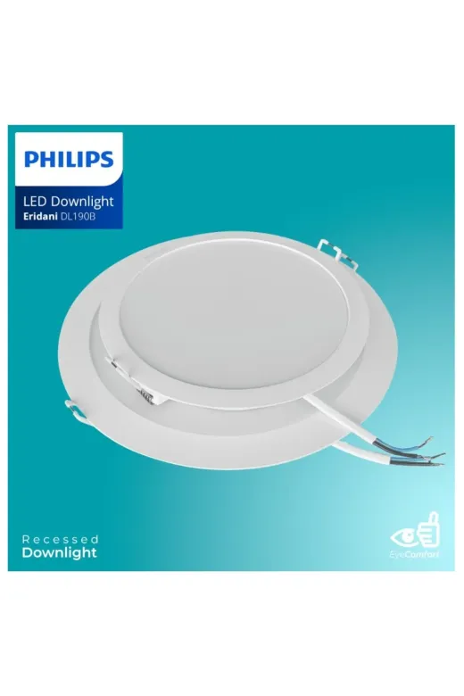 Philips DL190B 840 10W Eridani 10W 4000K Dl190B Led8 D80 840Tr Spot Armatür Dış 140Mm Delik 125Mm