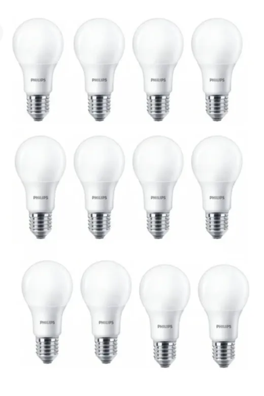 Philips Philips 13w Beyaz 12 li 12'li Paket 13W 6500 Kelvin Beyaz Işık E27 Duylu 1521 Lümen E Enerji Tüketimi Mycare Led Ampul