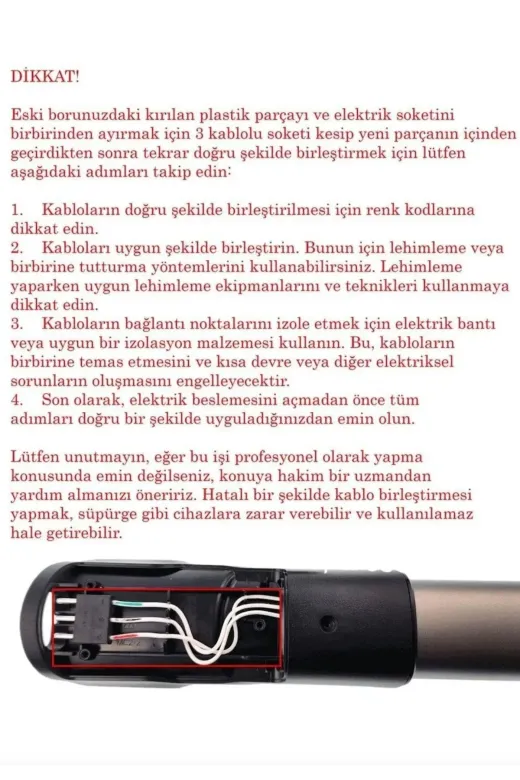 Philips TYCFTEPCTN170169407993590 Xc7043/01 Teleskobik Boru Plastiği Butonsuz