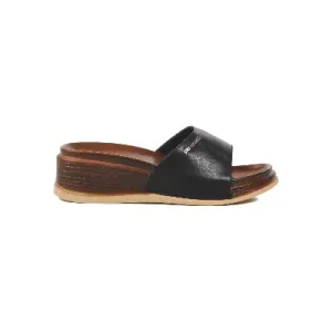 Pierre Cardin Siyah Suni Deri Kadın Terlik