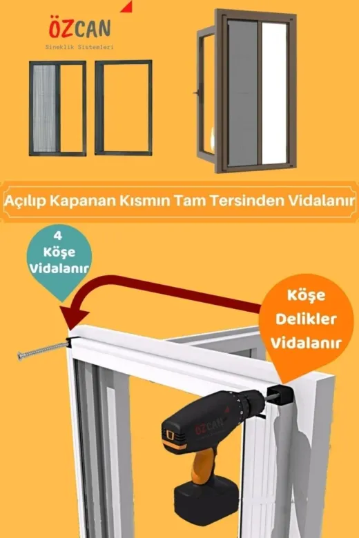 Piliseli TYC00396851476 Plise Sineklik Pencere Sineklik Pileli Sürgülü