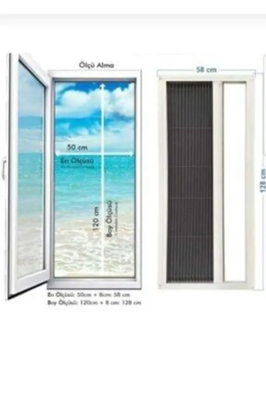 Piliseli TYC00396851476 Plise Sineklik Pencere Sineklik Pileli Sürgülü
