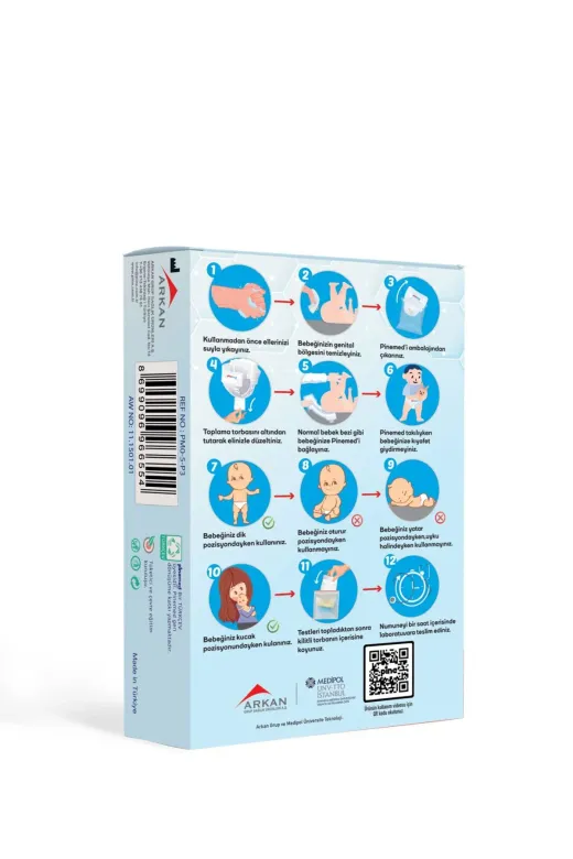 PİNEMED TYCZER7NNN170117117350386 Idrar Torbalı Bebek Bezi (5-11 Kg) 2 Adet