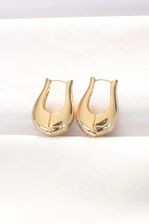 Pirinç Gold Renk Bombeli Küpe TJ-BKP8878