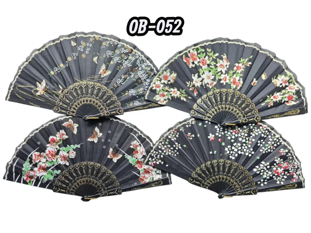 Plastik Kumaş Yelpaze 12'li Karışık OB-052
