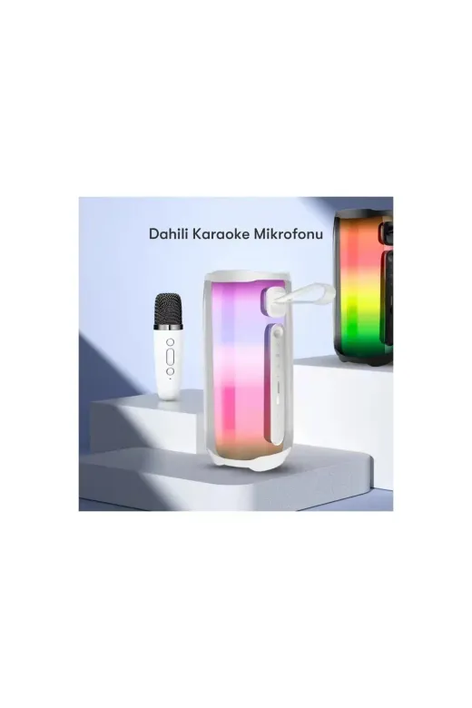 Pluse 5 Mikrofonlu RGB Kablosuz Hoparlör - Siyah