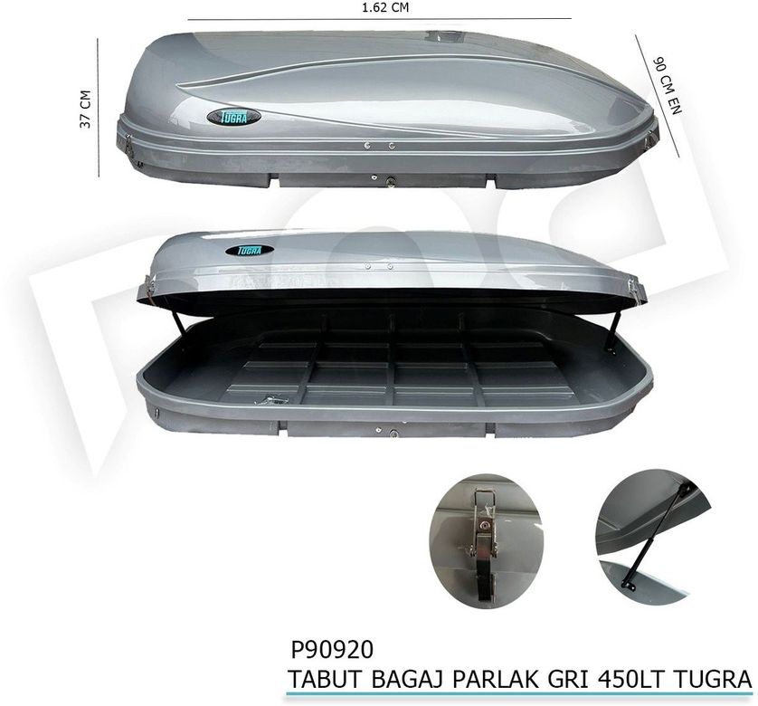 Pnd 52223058 Tabut Bagaj Parlak Gri 450Lt Tuğra