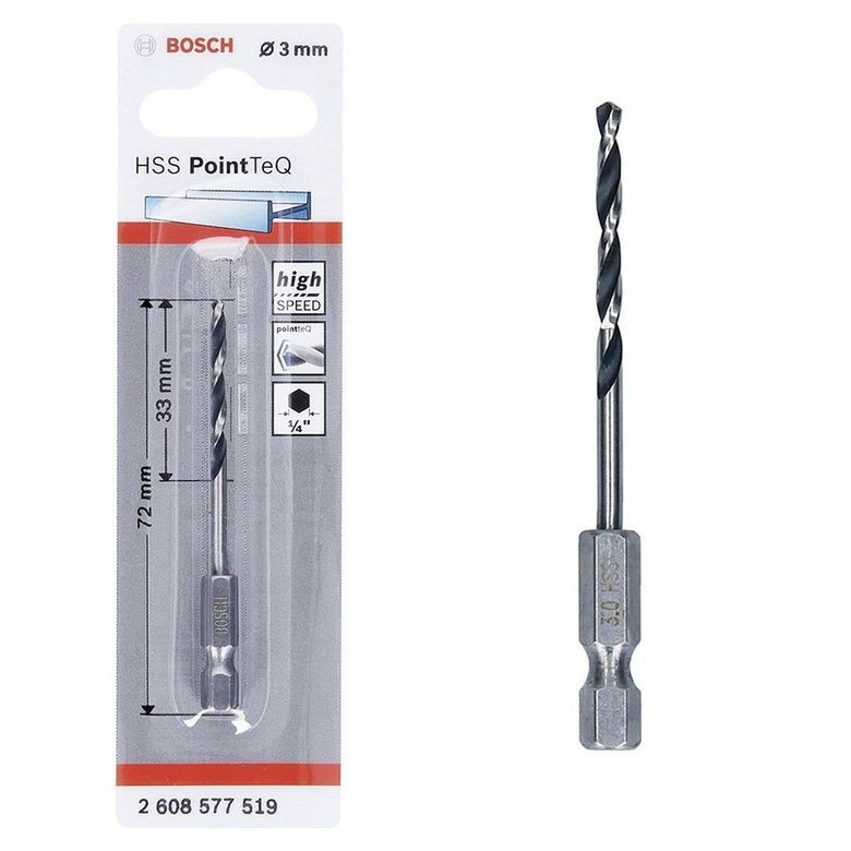 Pointteq Altıgen Şaftlı Hss Matkap Ucu 3 mm
