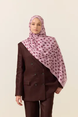 Polka Kraş Şal - Pembe