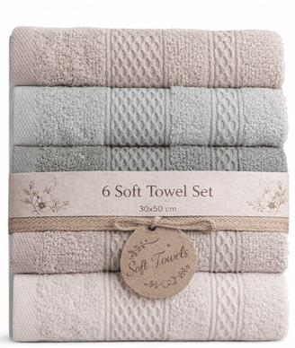 Polo Life 30x50 renkli 6 Lı Bambu Beloved Mutfak Havlusu (Kutulu)-Asorti