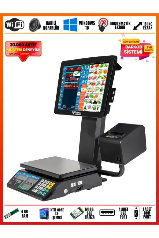 POS START 623 Manav Barkod Sistemi | Evrensel Set