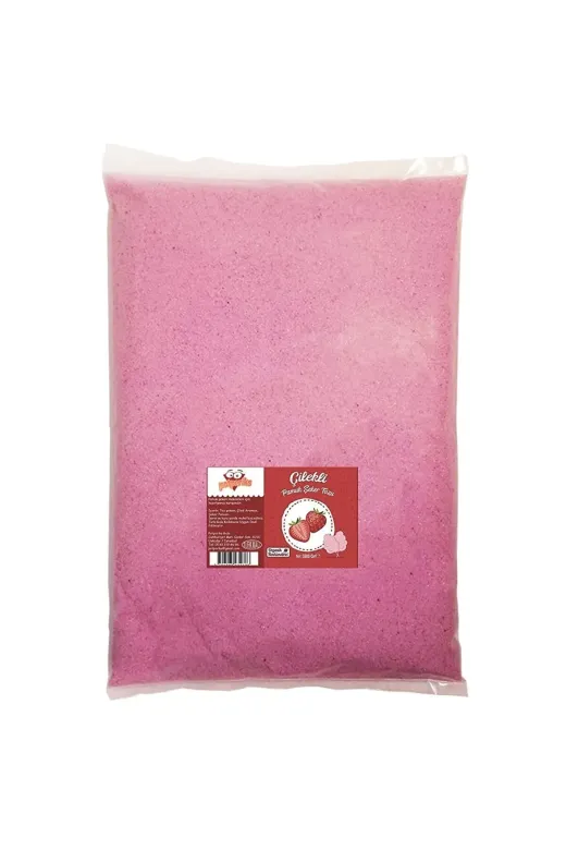 Potporiks PSC ÇLK 1KG TOZ 1 Kg. Çilek Aromalı Pamuk Şeker Toz Şekeri - Pamuk Şeker Yapımı Için