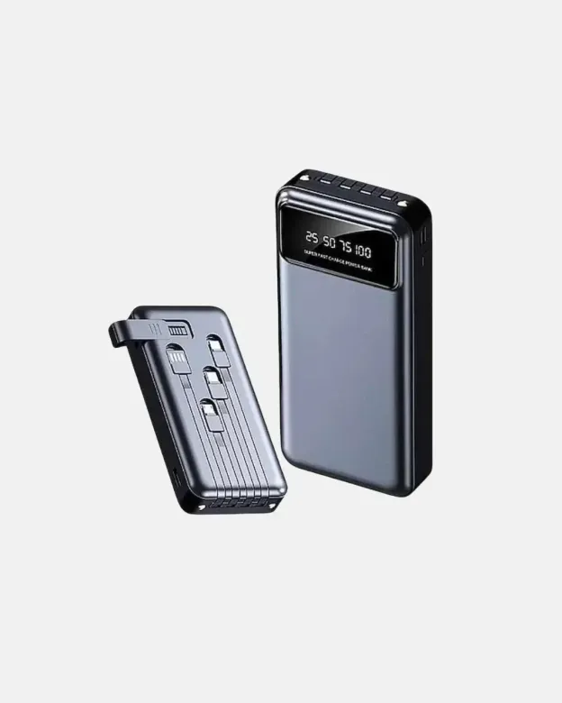 Powerbank 20000 mAh Hızlı Şarjlı LED Fenerli ve 4 Portlu