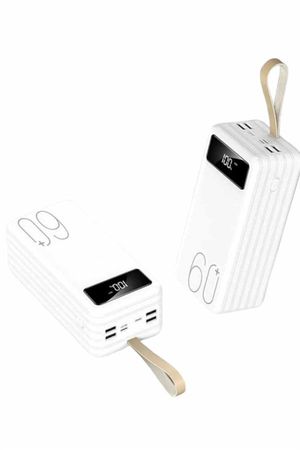 Powerbank 60.000 Mah Taşınabilir Şarj Hızlı El Fenerli Dijital Göstergeli