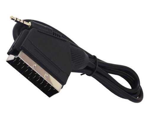 Powermaster 12979 Uydu Alıcısı AV Kablo 3.5 mm Stereo Erkek-Scart Kablo 1.2 Metre Uzun Jack