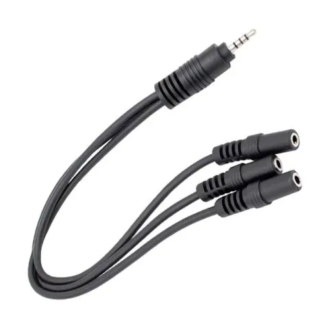 Powermaster Kulaklık Mikrofon Çoklayıcı 3 Port 3.5 Mm Splitter Çevirici Dönüştürücü Adaptör Pm-4871