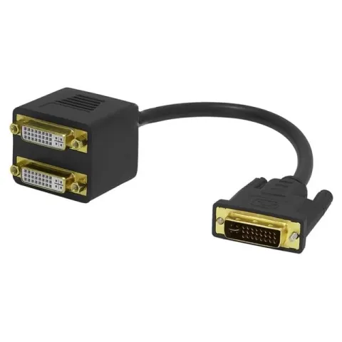 Powermaster Pm-25997 24+1 Dvı Erkek To 2x 24+5 Dvı Dişi Çoklayıcı Kablo 32cm