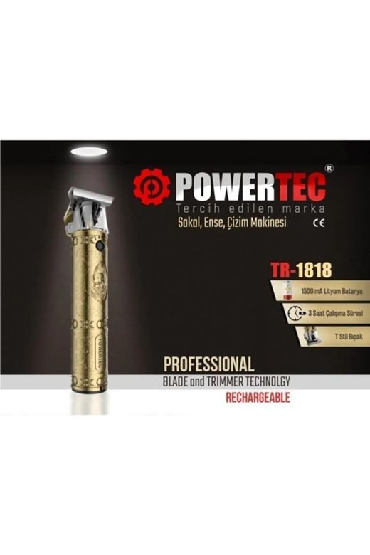 Powertec Tr-1818 T-Bıçak Ense Sakal Çizim Tıraş Makinesi