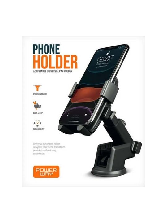 Powerway Tt13 Torpido Üstü Ve Ön Cam Teleskopik Araç İçi Telefon Tutucu Karbon Fiber Telefon Tutucu