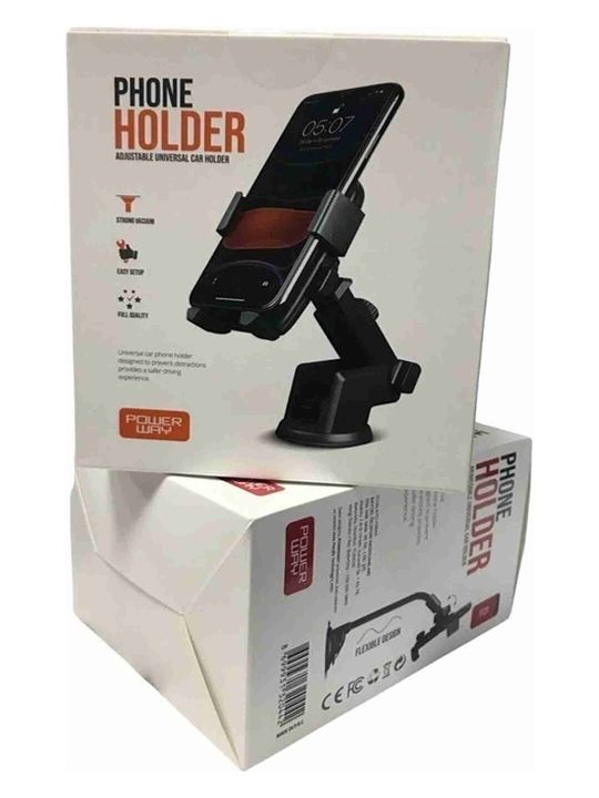 Powerway Tt13 Torpido Üstü Ve Ön Cam Teleskopik Araç İçi Telefon Tutucu Karbon Fiber Telefon Tutucu