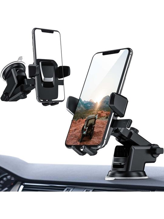 Powerway Tt13 Torpido Üstü Ve Ön Cam Teleskopik Araç İçi Telefon Tutucu Karbon Fiber Telefon Tutucu