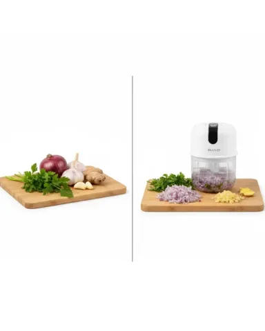 Pratik Sarımsak Doğrayıcı Usb Şarjlı 250 Ml Kapasiteli