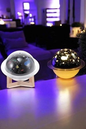 PRATİKOBA 120847323 Mey İthalat Hava Nemlendirici Masa Ve Gece Lambası Usb Projeksiyon Aromaterapi Çok Renkli