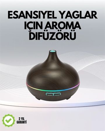 PRATİKOBA 121003379 Mey İthalat 7 Renk Işıklı Ultrasonik Hava Difüzörü Sessiz Ve Güvenli Kullanım Çok Renkli