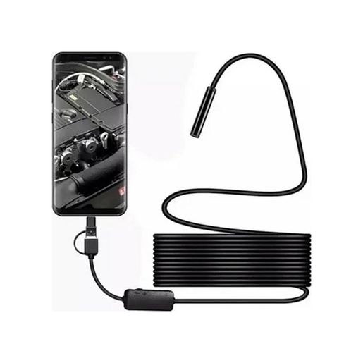 PRATİKOBA 55EM-EM-2metre Vtn-02 Endoskop Yılan Video Kamera Led Li 2 Metre 7 Mm Sert Kablo Su Geçirmez