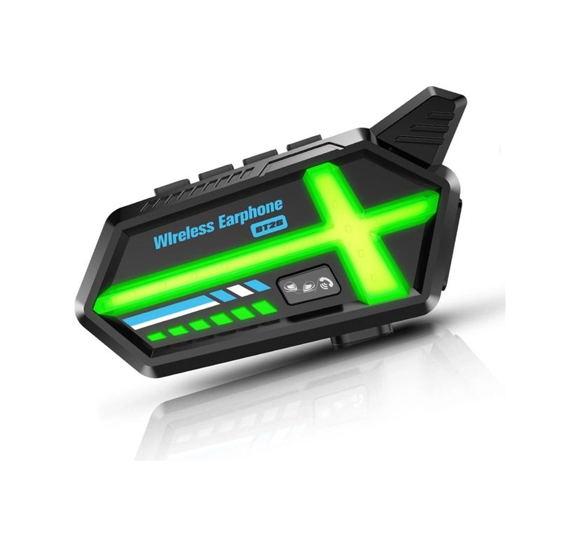 PRATİKOBA 55EM-EM-bt26 Bt26 Motosiklet Kask Kulaklık Bluetooth Rgb Işıklı 2 Eşleşme Özellikli 1000 Mah Intercom