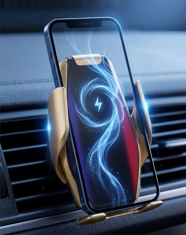 PRATİKOBA MEYTDUCZZZS7SENSÖRLÜTELEFONTUTUCU-4-BLMY Mey İthalat Otomatik Açılan Araç Telefon Tutucu Kablosuz Şarj Ve Tek Elle Kullanım