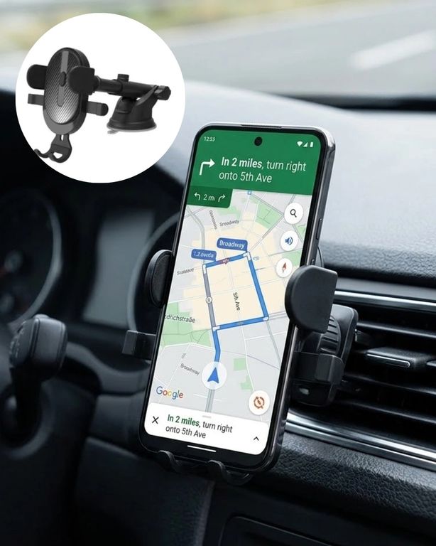 PRATİKOBA MEYTDUCZZZZJ02TELEFONTUTUCU-1-BLMY Mey İthalat Araç İçi Telefon Tutucu Havalandırma Izgara Telefon Standı