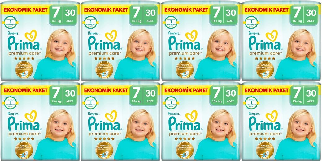 Premium Care Bebek Bezi Beden:7 (15+KG) XXX Large 240 Adet Ultra Ekonomik Fırsat Pk