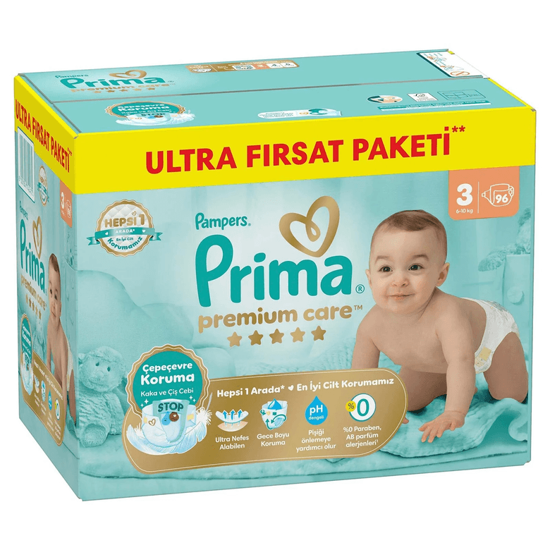 Prima HGFHF1200UYHJ Pc Ultra Fırsat 3 Beden, 96 Adet