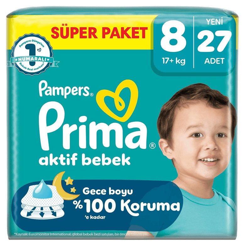 Prima JNGDJF654NJNJN Aktif Bebek 8 Beden, 27 Adet