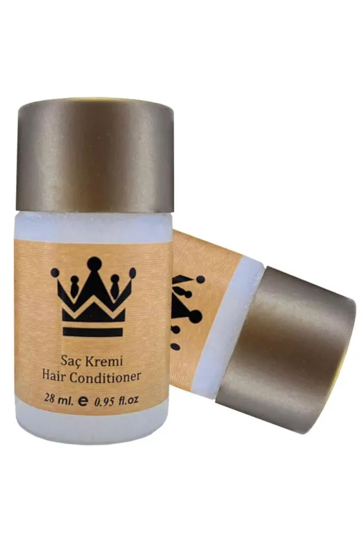 PRİVATE 8691738453150 1500 Adet Standart Otel Saç Kremi Geniş Kapak Kraft 30 Ml Silindir Şişe Tek Kullanımlık Kullan At