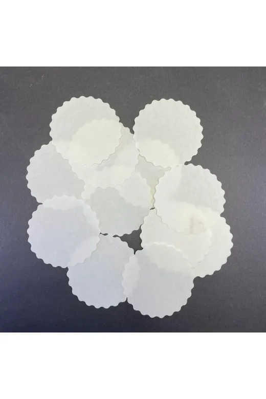 PRİVATE 8691739321500 500 Adet Tek Kullanımlık Beyaz Desenli Kağıt Bardak Altlığı 80 Mm