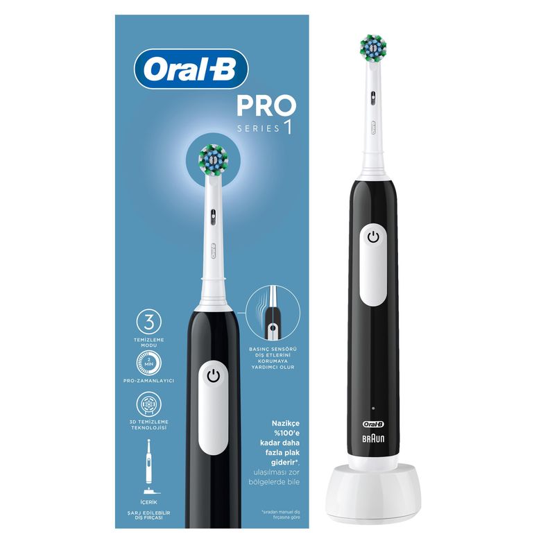 Pro Series 1 Şarjlı Diş Fırçası Siyah