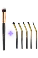 PROFESYONEL OVAL YAPILI KAPATICI FIRCASI NASBRUSH0136 + Ombre Serisi Kaş Firça Seti, 5'Li NASBRUSHSET24