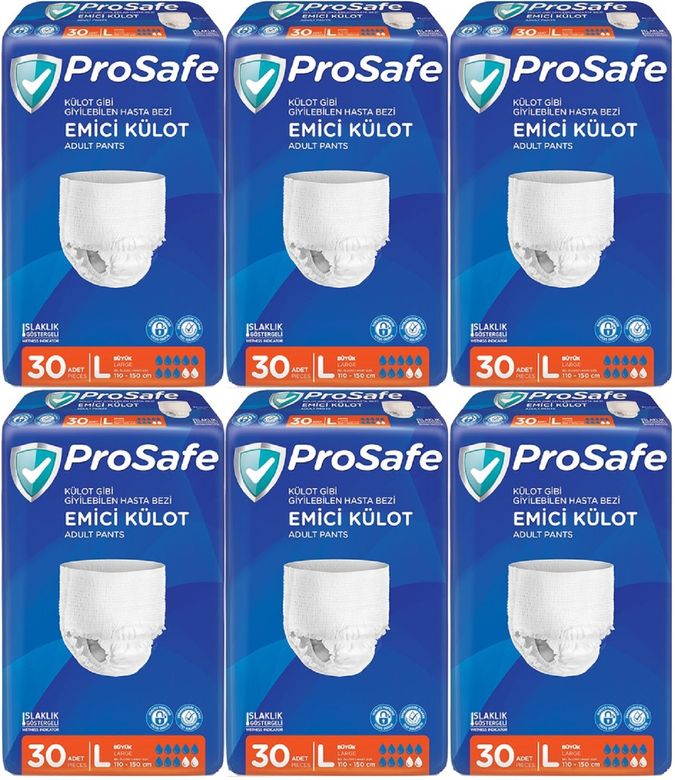 Prosafe Emici Külot Yetişkin Bezi Büyük-Large 180 Adet (6PK*30)