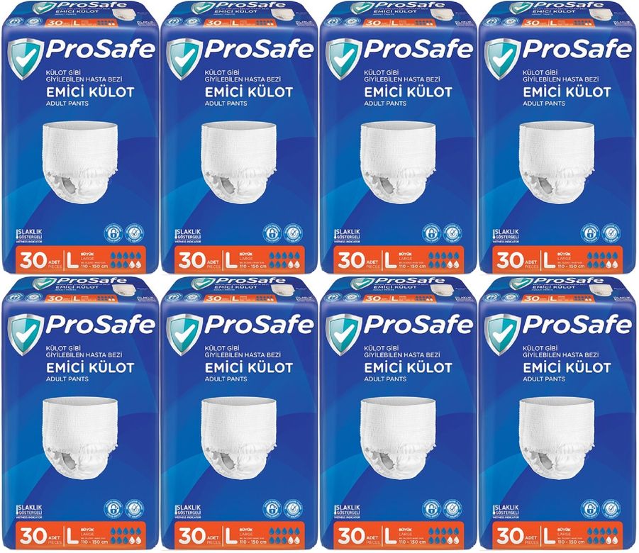 Prosafe Emici Külot Yetişkin Bezi Büyük-Large 240 Adet (8PK*30)