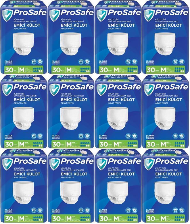 Prosafe Emici Külot Yetişkin Bezi Orta-Medium 360 Adet (12PK*30)